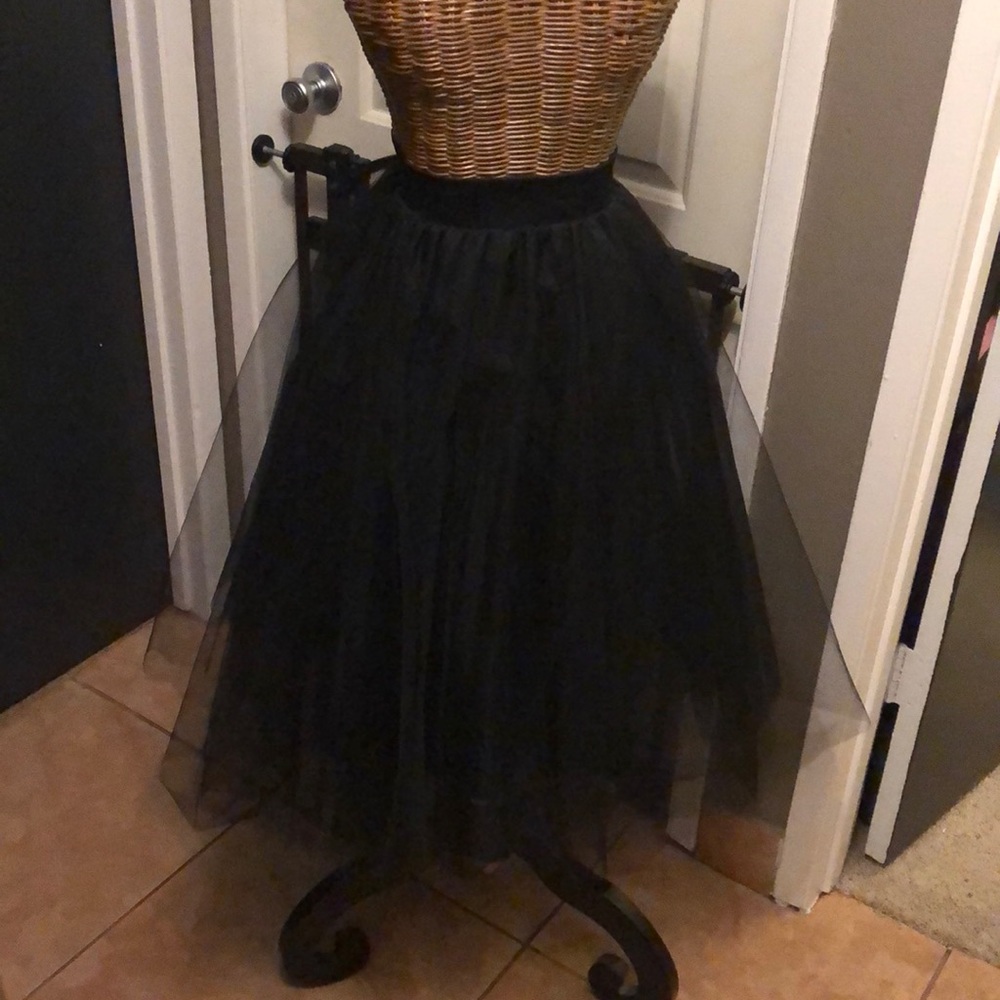 Black tulle skirt